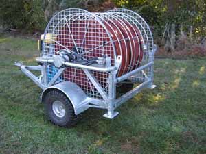 Hose reel trailer.