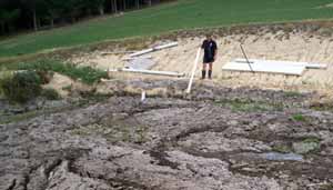 Treatment to help break down pond crust.